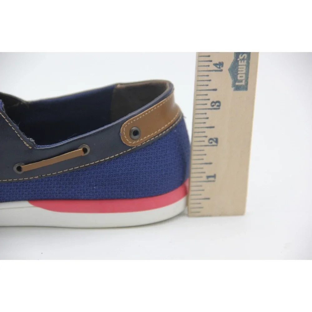 Ferrato Boat Shoes Mens Size 9 Blue Red White Lightweight Causal Lace Up